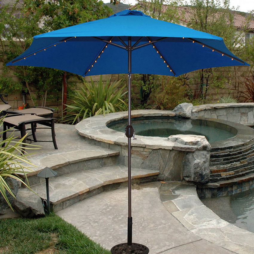 637B 9' Aluminum Bronze Market Umbrella by Tropishade ® Worldwide